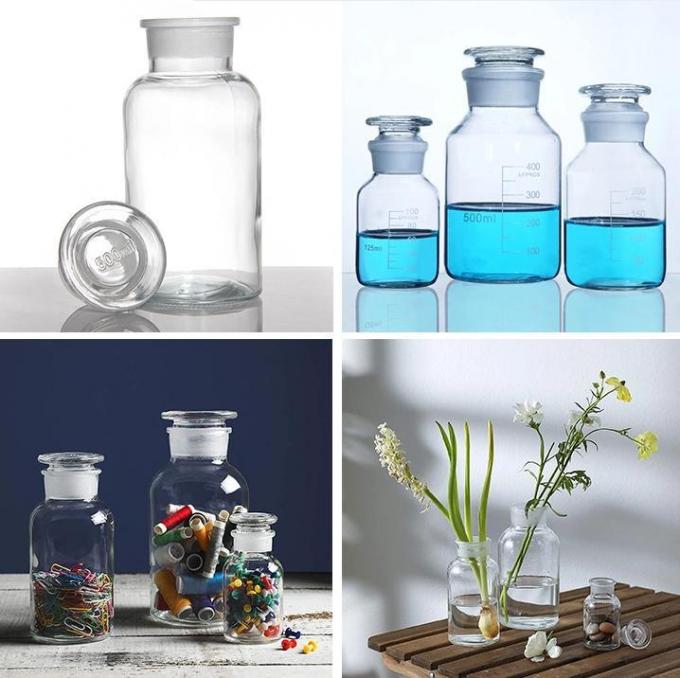50ml 1000ml 丸い茶色のガラス製薬瓶 薬剤師用瓶 2