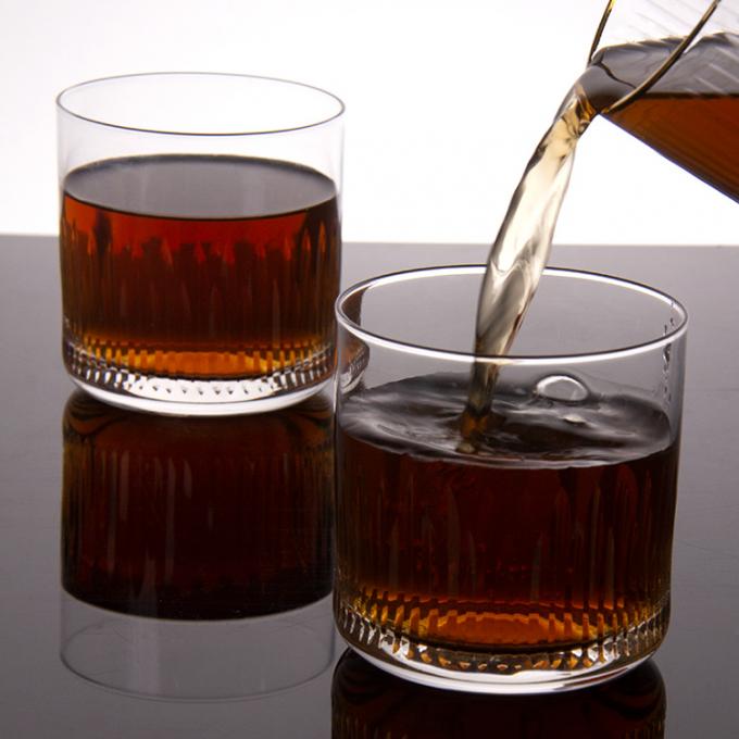 7.5オンス モダン飲料グラス 彫刻されたウイスキー トンブル 水晶カップ ブルボン飲むために 2