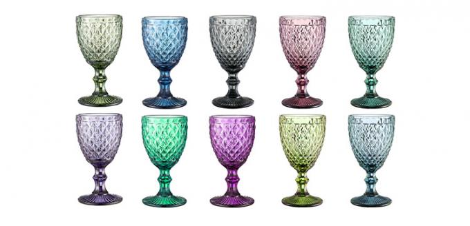 ヴィンテージ コクテール レッドワイン ガラス カップ クリスマス ワイン グラス 350ml 3
