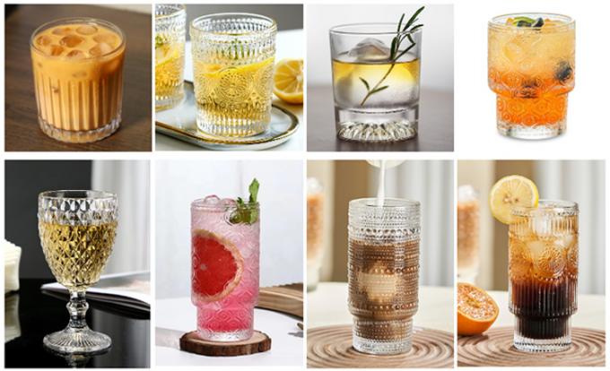 ヴィンテージ コクテール レッドワイン ガラス カップ クリスマス ワイン グラス 350ml 4