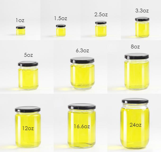 高品質 45Ml 100Ml 150Ml 350Ml 450Ml 空気密閉 キッチン食品 金属蓋付きガラスボトル 1