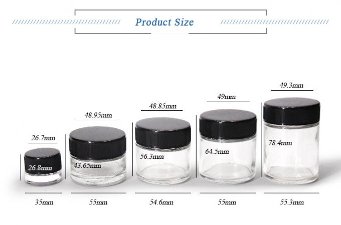 ストレートサイド 透明 アンバーガラス 化粧品 容器 5g 40g 80g 110g 1