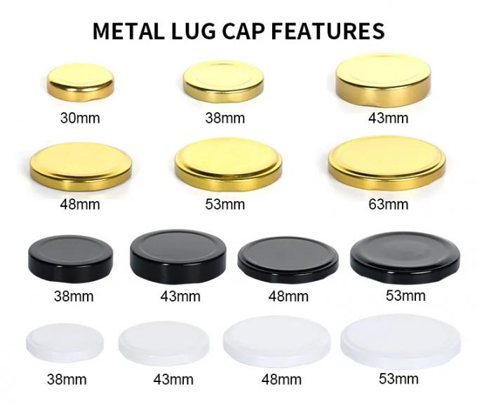 卸売 63mm 72mm 82mm 良好な防空 缶詰 食品 貯蔵 瓶 ガラス 貯蔵 瓶 鉄 蓋 1