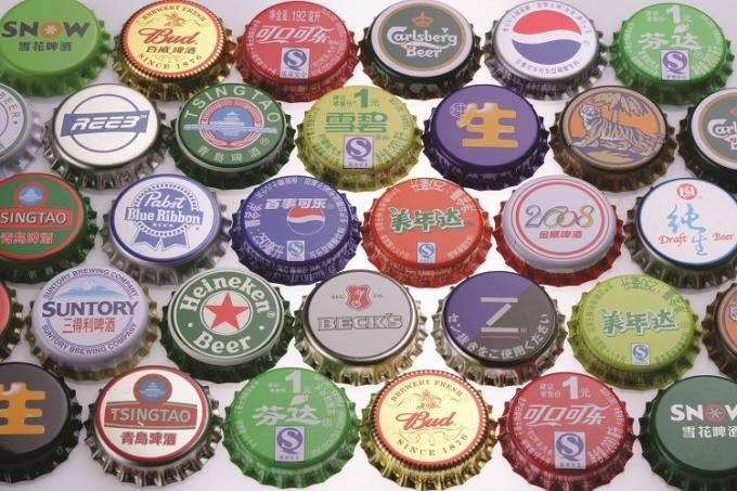 26mm ブラック ビール ガラス ボトル 蓋 金属の冠 オーダーメイド 0