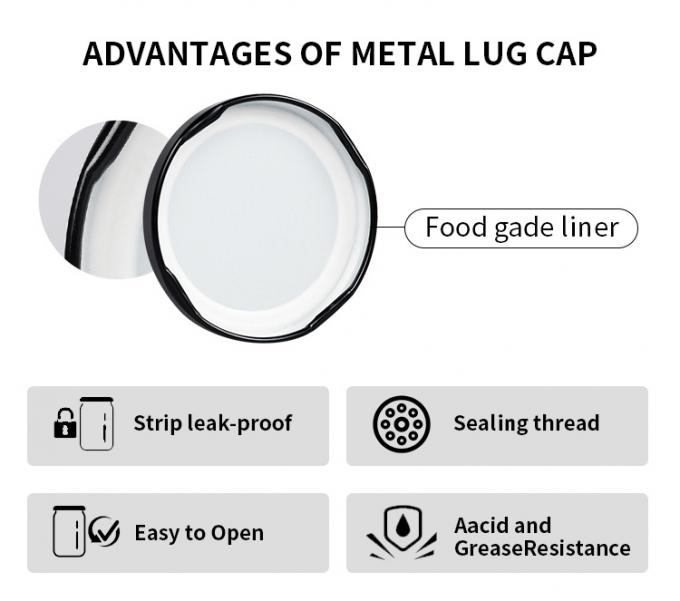 プラスチック製の缶詰の瓶 蓋 広い口 38mm 43mm 48mm 2