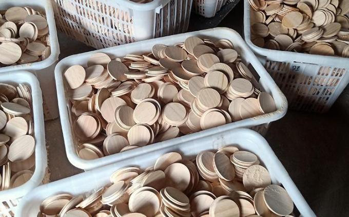 Reusable Bamboo Jar Lids with Straw Hole 70mm Bamboo Drinking Storage Lid Caps Leak-Proof Lids for Wide Mouth Mason Jar