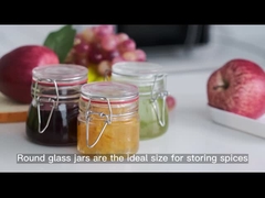 in 庫存 料理用食品包装用 丸いガラス食品容器