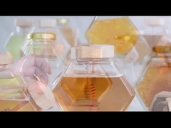 100ml 220ml ヘクサゴナル ガラス 蓋付き 食器 瓶