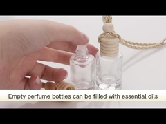 8ml フラット・ラウンド・グラス エアフレッシャー 車用香水ディフューザー ボトル