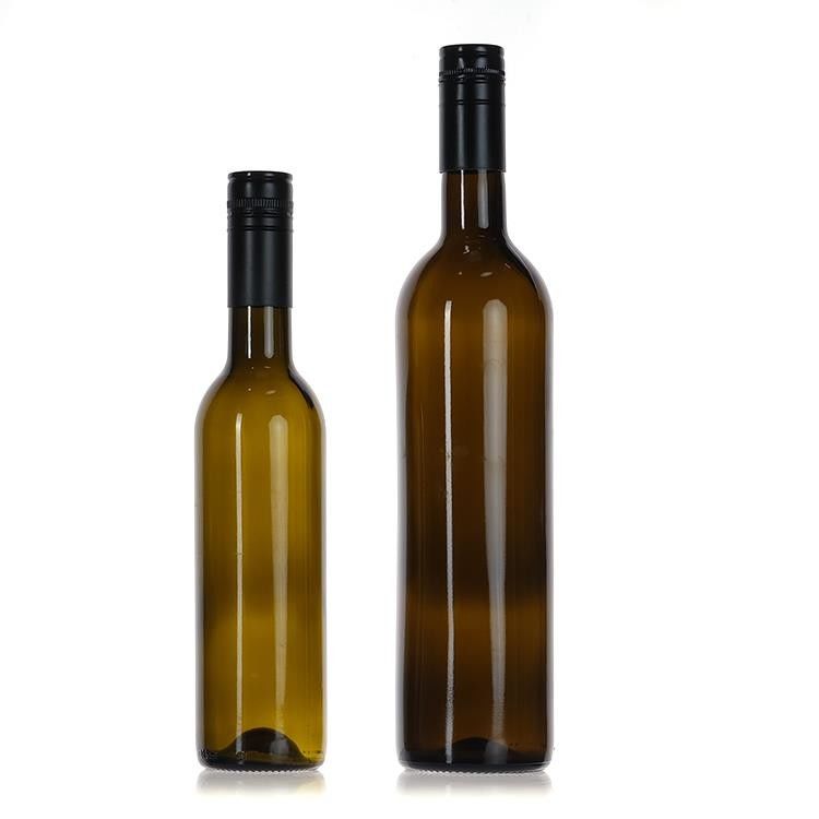 750ml ボルドーグラスワイン ボトル 丸い フラットボトムコルク