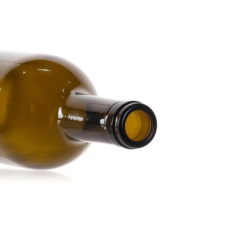 750ml ボルドーグラスワイン ボトル 丸い フラットボトムコルク