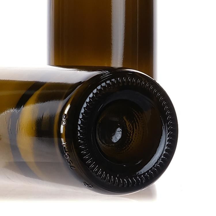 750ml ボルドーグラスワイン ボトル 丸い フラットボトムコルク