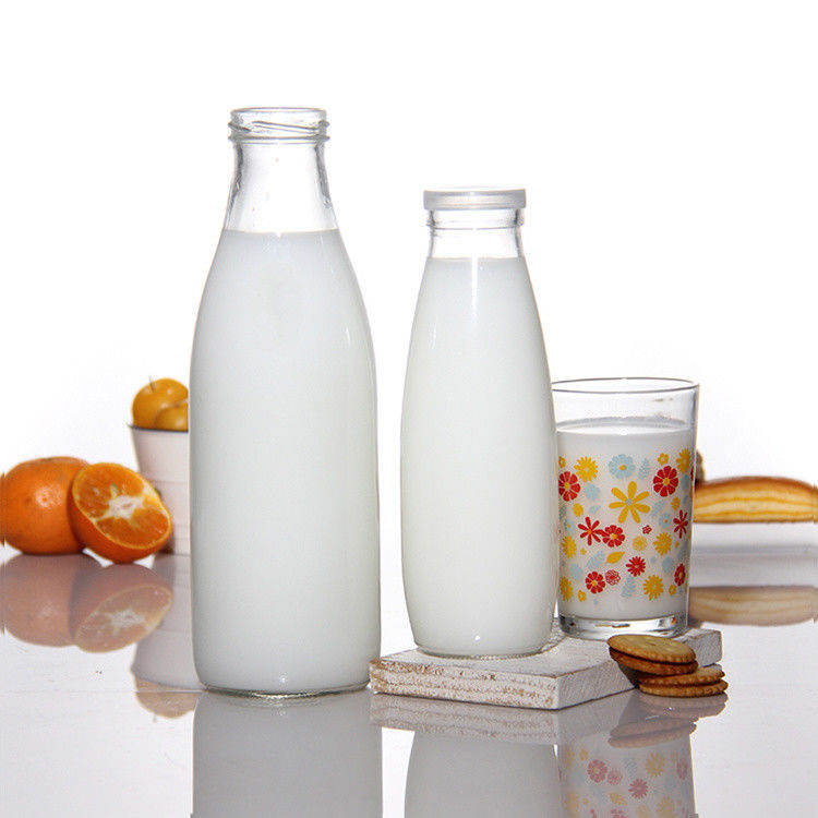 高品質 250ml 300ml 500ml 750ml 1L ガラスのソースボトル 金属蓋付き プラスチック蓋付き