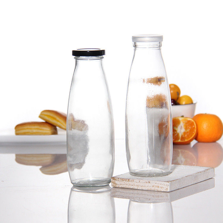 高品質 250ml 300ml 500ml 750ml 1L ガラスのソースボトル 金属蓋付き プラスチック蓋付き