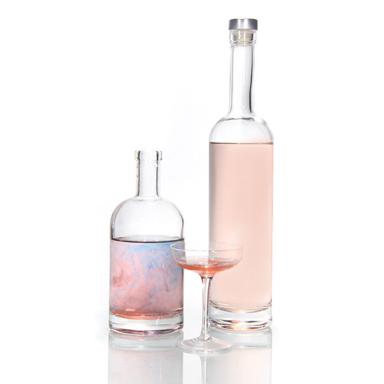 低価格 750ml フリント酒瓶 オバルガラスボトル 清潔な酒瓶 ウィスキー用