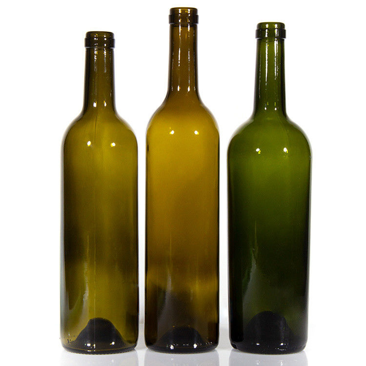 高級メーカー 375ml 750ml レッドワインボトル ダークグリーン 空のガラスボトル 蓋付き