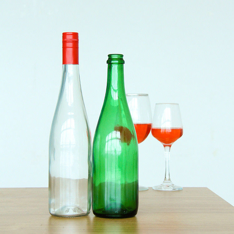 丸い空のウイスキー・ウォッカグラス 500ml 750ml 透明な冷凍ガラス ワインボトル 氷酒ボトル 酒瓶