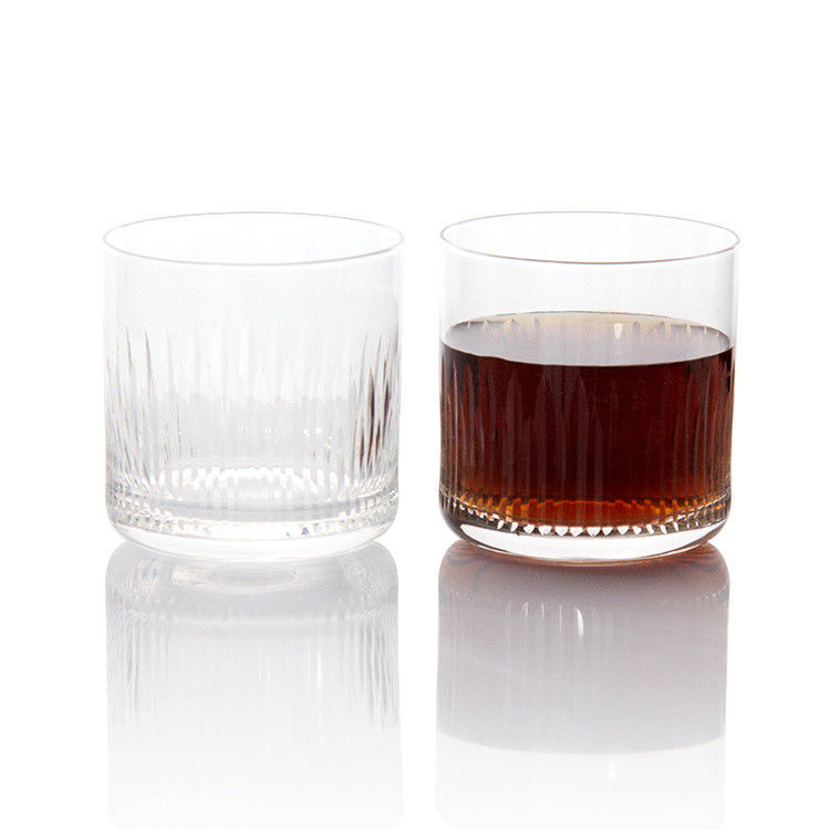 7.5オンス モダン飲料グラス 彫刻されたウイスキー トンブル 水晶カップ ブルボン飲むために