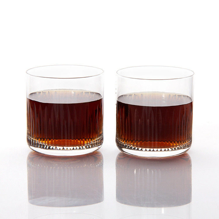 7.5オンス モダン飲料グラス 彫刻されたウイスキー トンブル 水晶カップ ブルボン飲むために