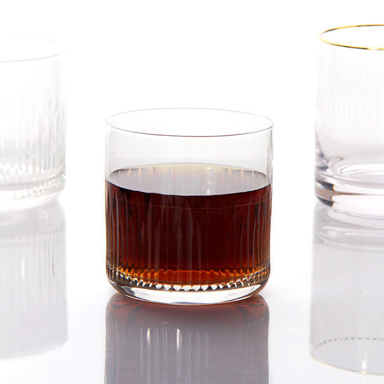 7.5オンス モダン飲料グラス 彫刻されたウイスキー トンブル 水晶カップ ブルボン飲むために