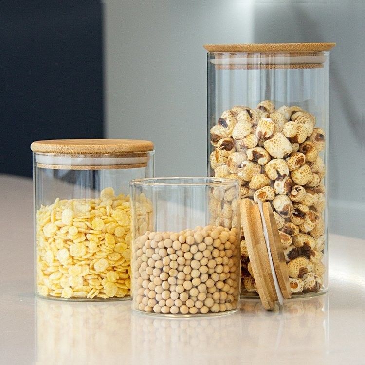食品 貯蔵 高ボロシリケートガラス 丸い 食品 容器 キッチン用 防空容器