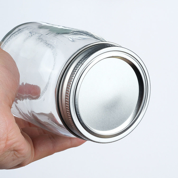 新しいデザイン 丸 45Ml 12Oz 14Oz 異なるサイズ 食品貯蔵用のガラスメーソンボトル