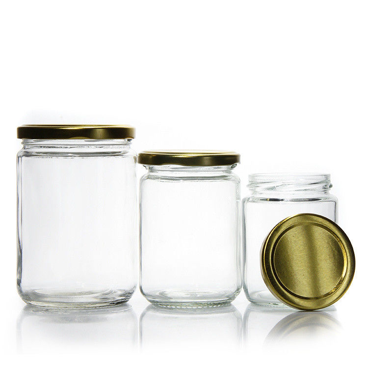 高品質 45Ml 100Ml 150Ml 350Ml 450Ml 空気密閉 キッチン食品 金属蓋付きガラスボトル