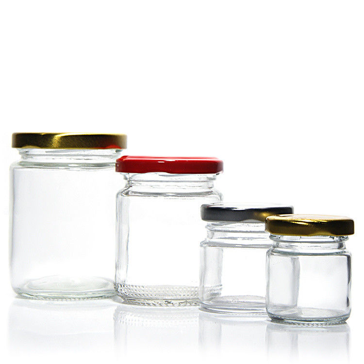 高品質 45Ml 100Ml 150Ml 350Ml 450Ml 空気密閉 キッチン食品 金属蓋付きガラスボトル