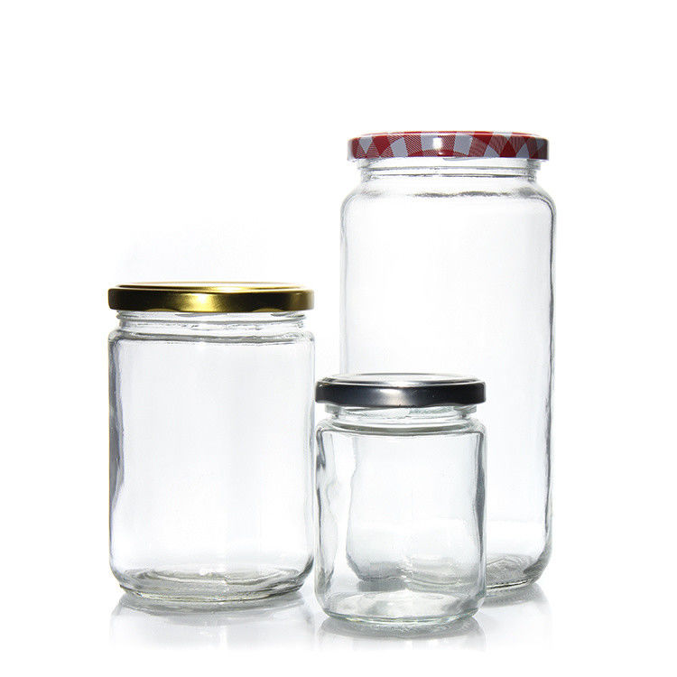 食品級 透明 25ml から 1000ml のジャム ミツバチ ジェリー ガラス 貯蔵 器 金属 密閉 蓋