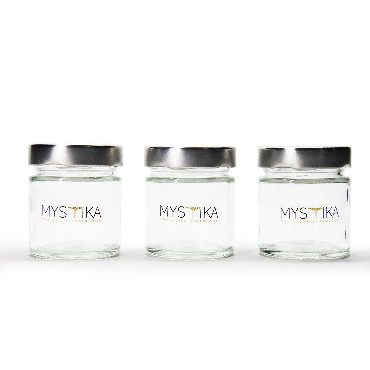 熱耐性 丸 45ml 5Oz 6Oz 8Oz 密閉式 ガラス 貯蔵器 缶詰の蓋付き 食品 貯蔵器