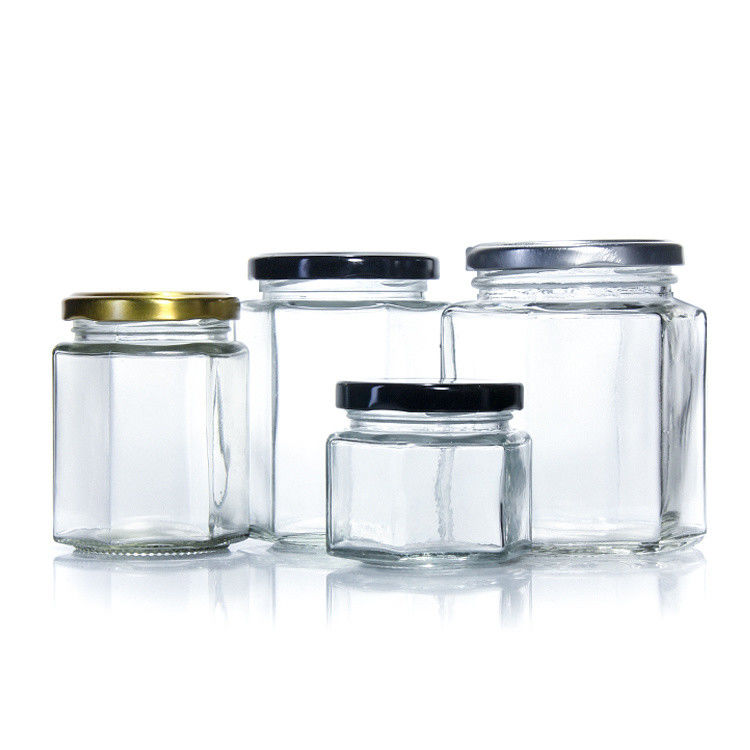 100ml 150ml 200ml 空のミツバチのガラスの瓶 金の蓋付き