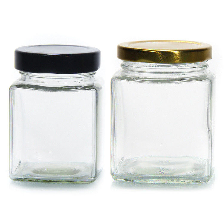 最高級 方形 180 Ml 280 Ml 380 Ml 500 Ml 730 Ml ステンプレートの蓋付きのガラスの貯蔵器