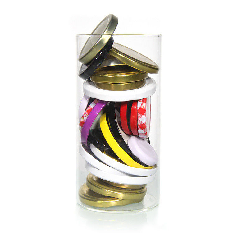 食品パッケージ 20mm 38mm 48mm 63mm カスタムデザイン グラスボトル用の金属ラグキャップを折り切る