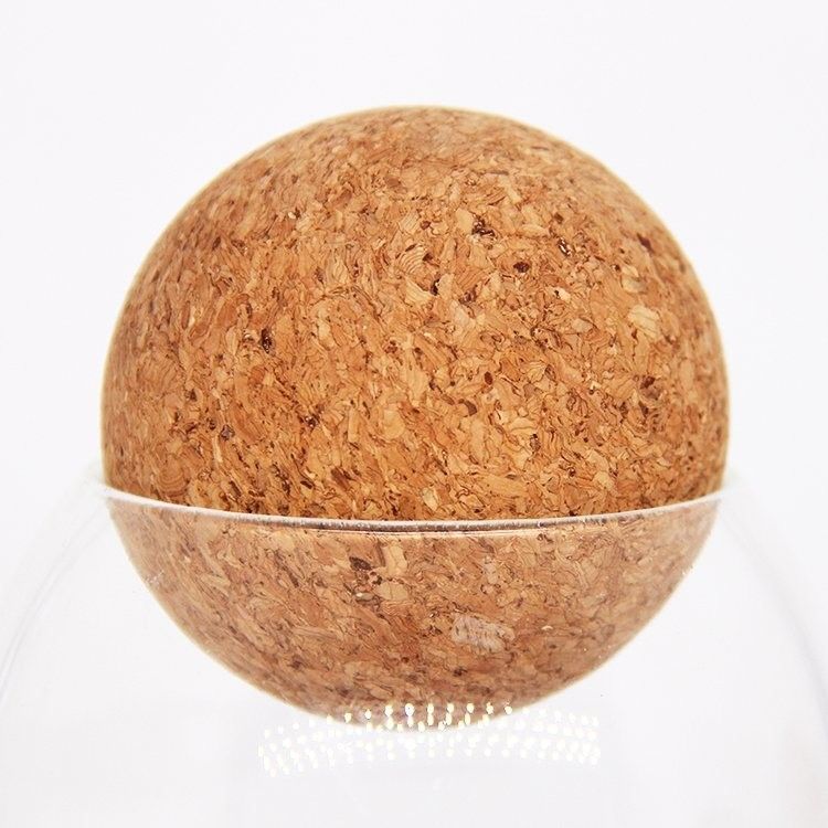 木製コルクガラスボトル 蓋 キャップ ろうそくトップ 密封