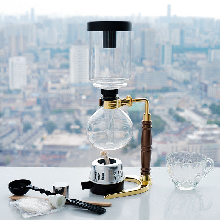 クラシックデザイン キッチン ボロシリケートガラス コーヒー茶機 2-5 カップ シフォン コーヒーポット プロのコーヒー作りに