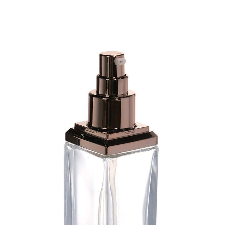 30ml 50ml 80ml 100ml 透明ガラスポンプボトル 血清 精油 香水 ローション
