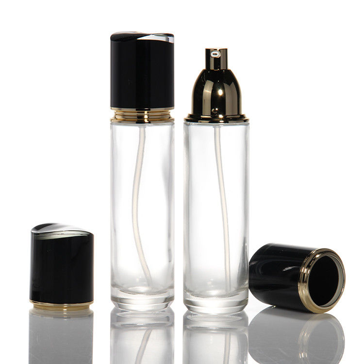 高級100ml 120ml 200ml ガラスローション ボトル 化粧品 香水 オイル クリーム ローション 透明 厚い壁