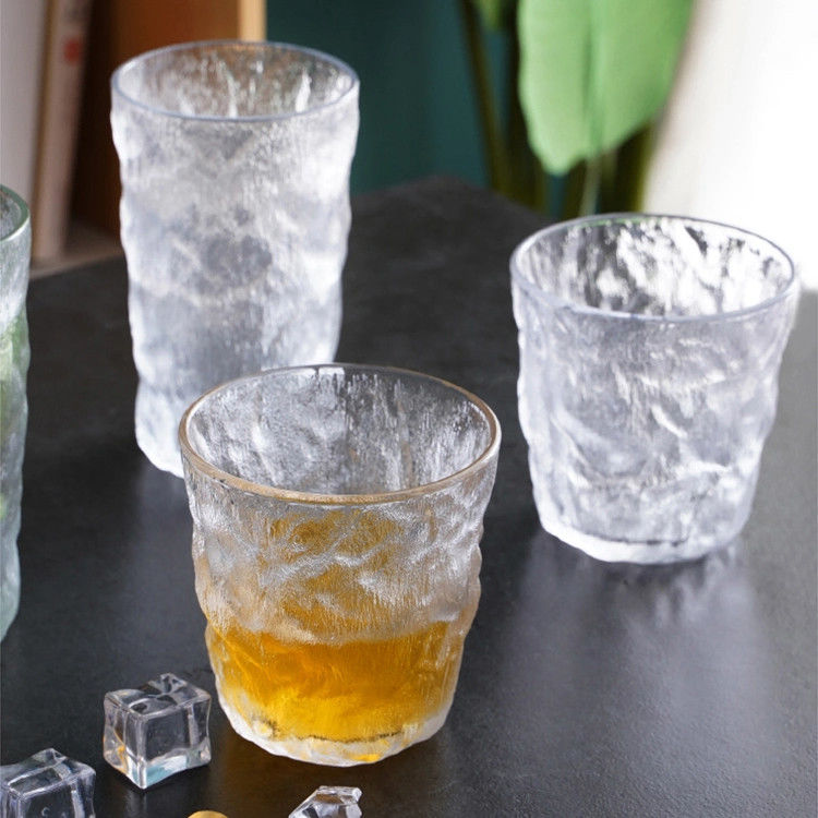 無料サンプル 氷河パターン ワイングラス トンブル 凍ったピンク色 ウイスキーグラスカップ