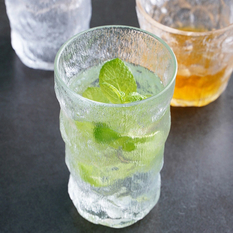 無料サンプル 氷河パターン ワイングラス トンブル 凍ったピンク色 ウイスキーグラスカップ