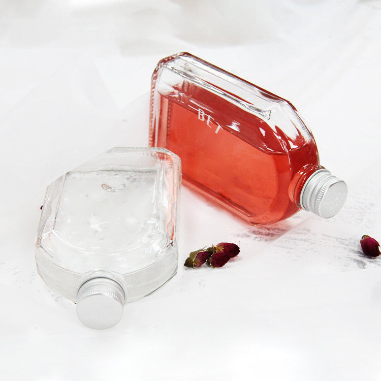 新しいデザイン 200Ml 250Ml 300Ml 透明な酒類グラス フラットボトル