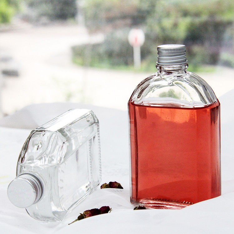 新しいデザイン 200Ml 250Ml 300Ml 透明な酒類グラス フラットボトル