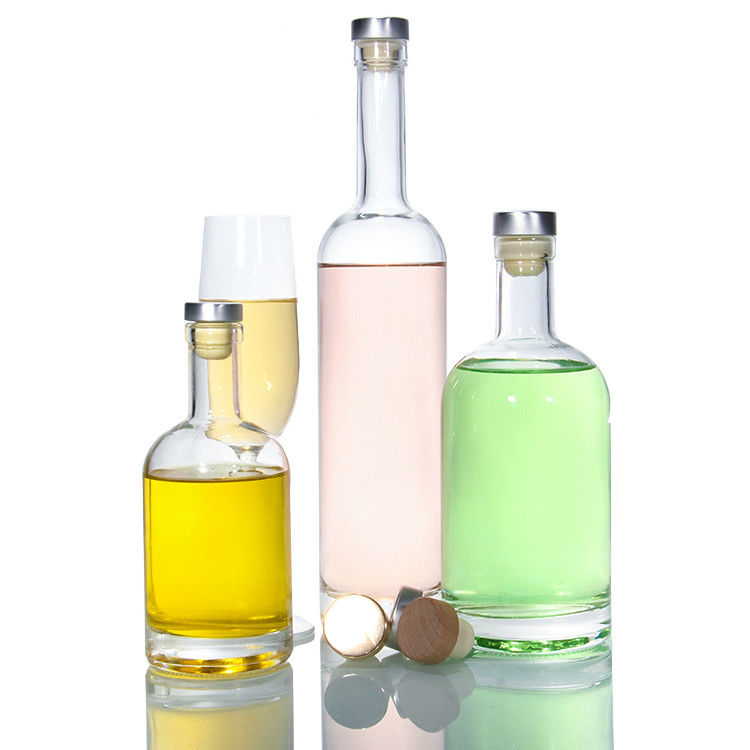 透明ガラスボトル ワイン飲料 コークストッパー付きの飲み物 空気密閉蓋のボトル 供給者 500ml 750ml