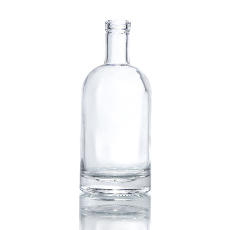 ストック 750ml 透明 ウイスキー スピリット ガラス 酒瓶 コルク付き