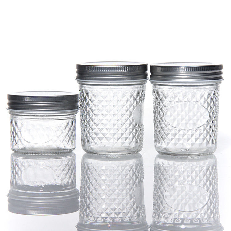 安い価格 丸 180Ml 280Ml 380Ml 500Ml 食品パッケージ スクリップトップ蓋付きガラスメーソンボトル