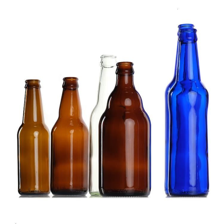 高品質の緑色アンバービール ガラスボトル 透明なホットスタンプビール飲料
