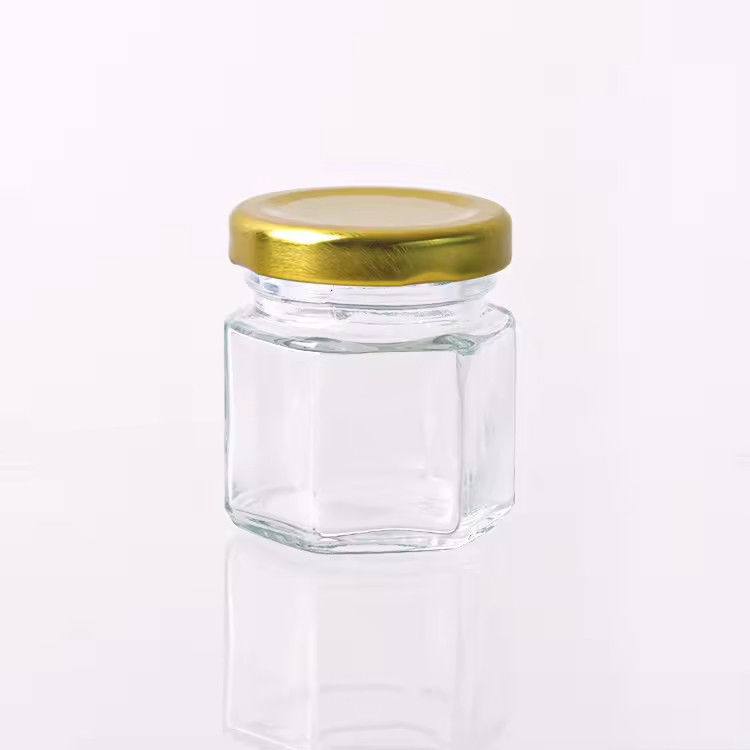 オーダーメイド ロゴ フルサイズ クリア ハニー 広口 ガラス 蓋付き 食品 缶
