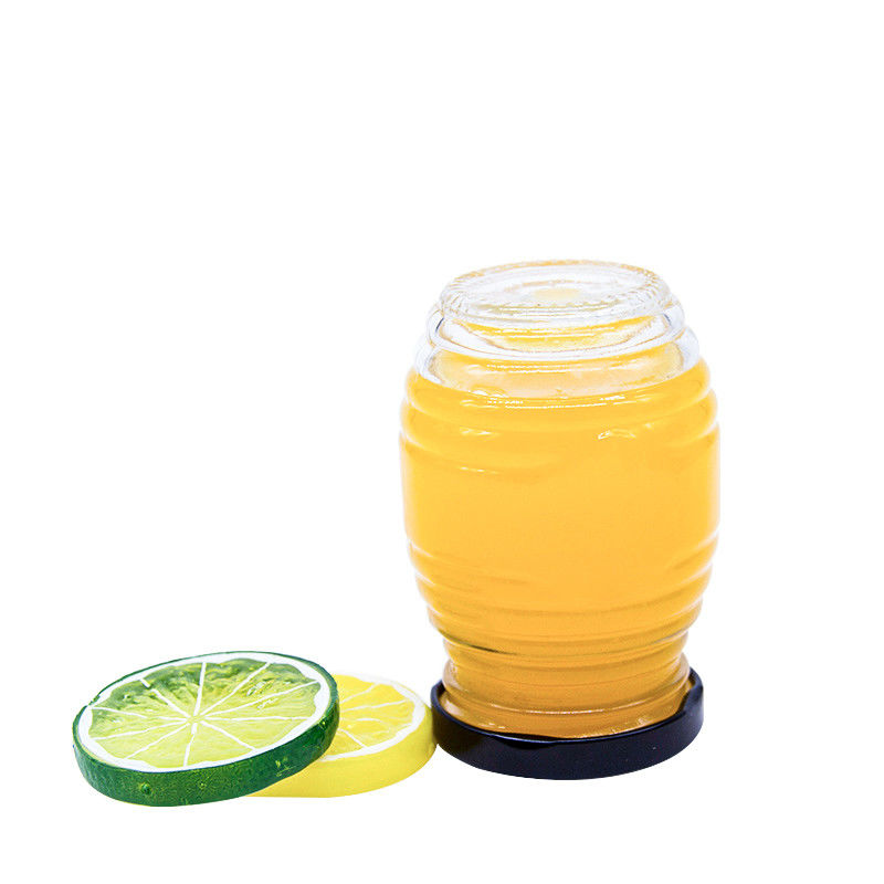 パーソナライズ オーダーメイド 2oz 3oz 100Ml 500Ml 1000Ml 金属蓋付き透明ガラスミツバチボトル