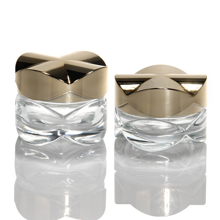 ガラスクリームボトル 化粧品パッケージング 空 15ml 20ml 30ml 50ml アンバー クリアガラス 皮膚ローション ボディクリームボトル