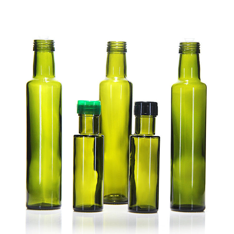 500ml 750ml 四角形 オリーブオイルフラット ガラスボトル コルクまたは螺旋蓋付き