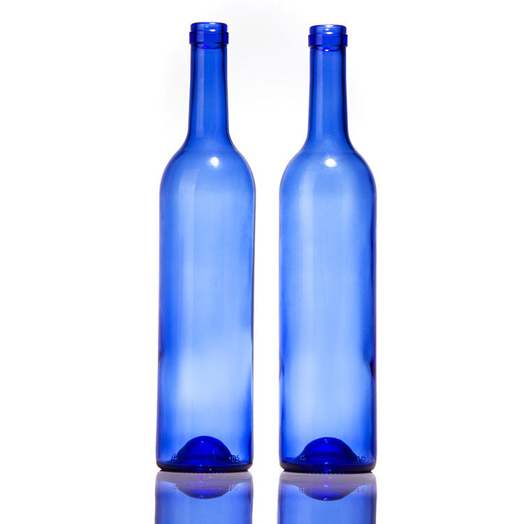 空のオリーブブルーアンバー 750ml ビール 乾燥赤ワイン 酒 蓋付き ガラスボトル